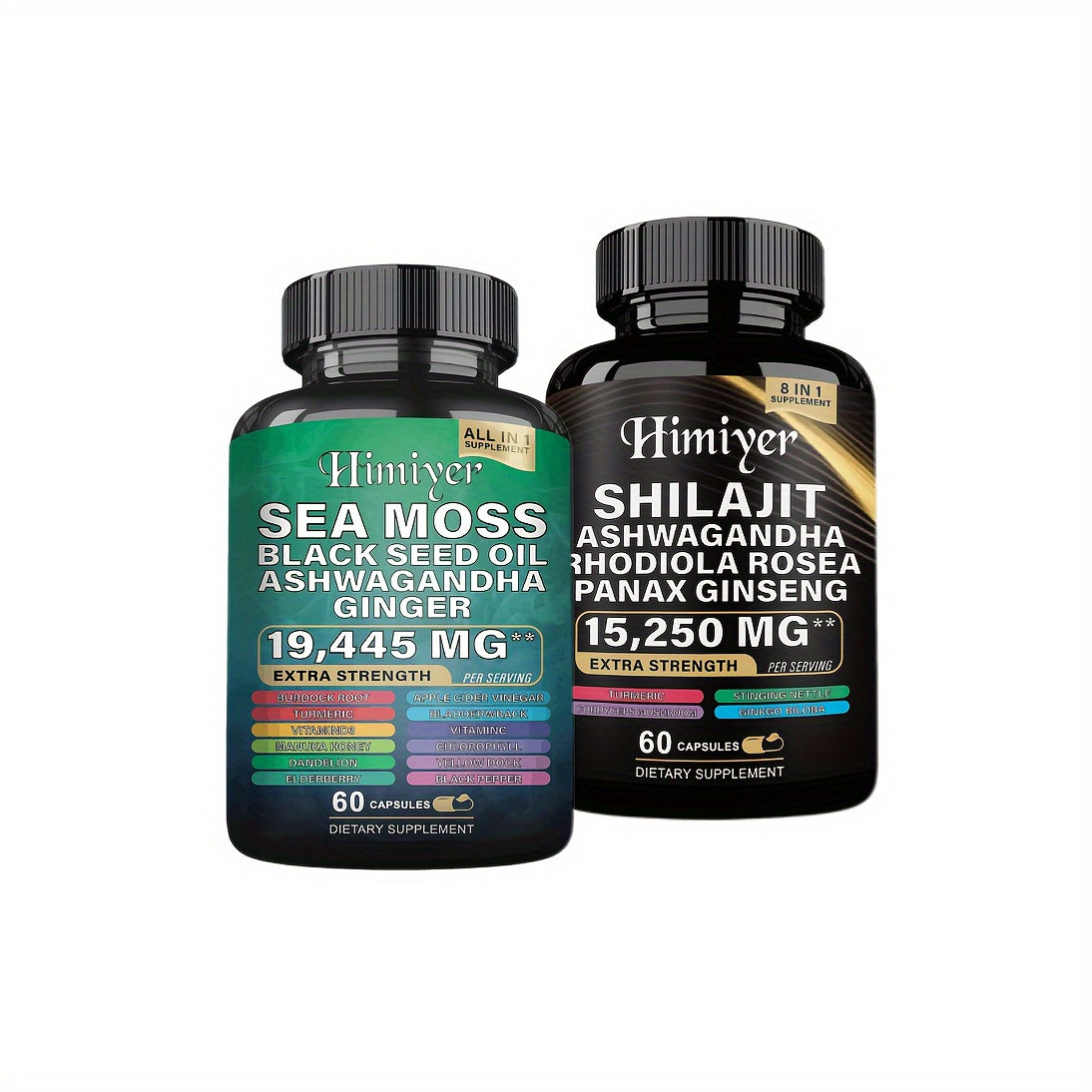 Sea Moss & Shilajit Supplement Bundle - boost your energy, enhance mental clarity, and promote overall well-being