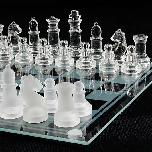 CrystalMind™ High Quality Elegant Glass Chess Game Set