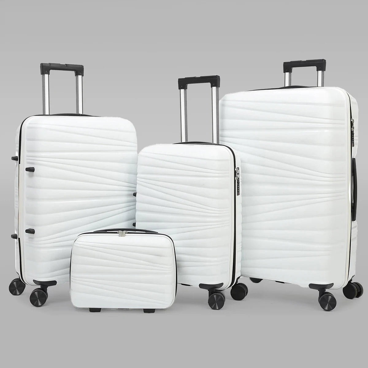 VintageVoyage™ Roller Suitcase 4 Piece Set - 14", 20", 24", and 28" sizes