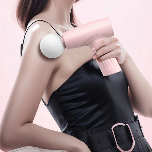 MiniPro Pink Massage Gun – Handheld Deep Tissue Therapy Gun for Muscle Relief & Fascia Massage