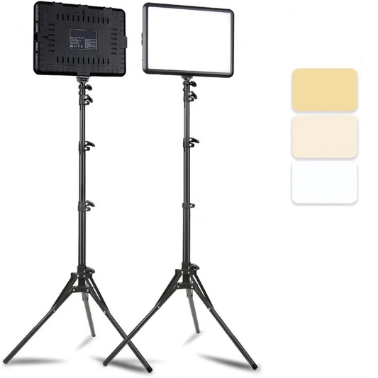 GlowFrame LED Light Panel Kit – 8"/12" Dimmable Video Light with Tripod for YouTube, Live Streaming & Studio Shoots