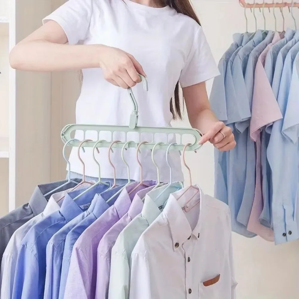 Slim Hang - 5pcs 9-hole wardrobe storage rack
