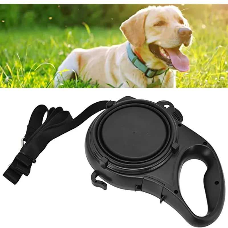 4-in-1 Pet Leash For Walking – Water, Bowl & Waste Bag Ready
