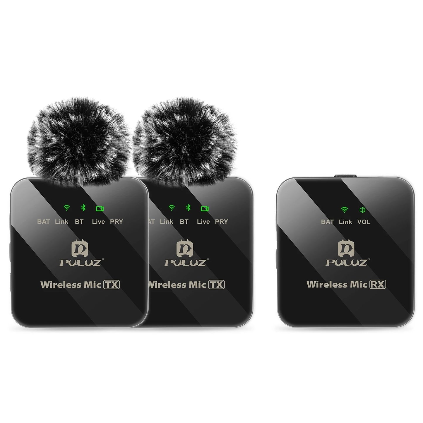 PULUZ Wireless Lavalier Mic โ Clip-On Microphone (iPhone/Android/DSLR Compatible)