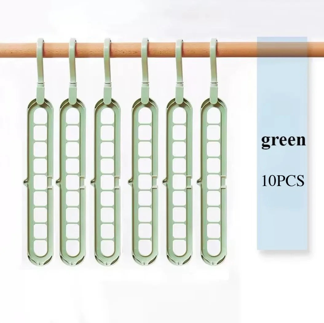 Slim Hang - 5pcs 9-hole wardrobe storage rack