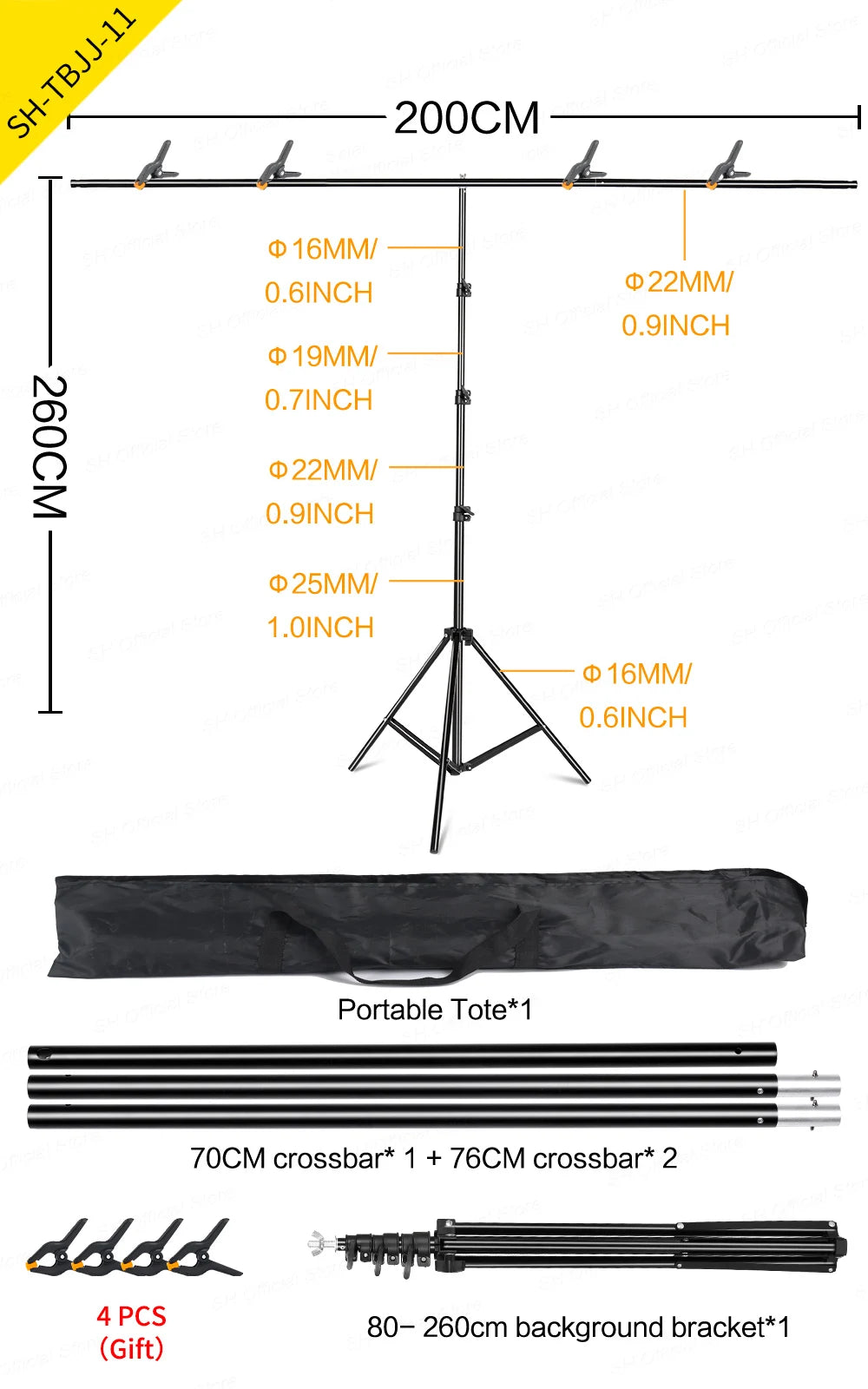 T-shaped Photography Background Stand - Adjustable Support System For Green Screen
