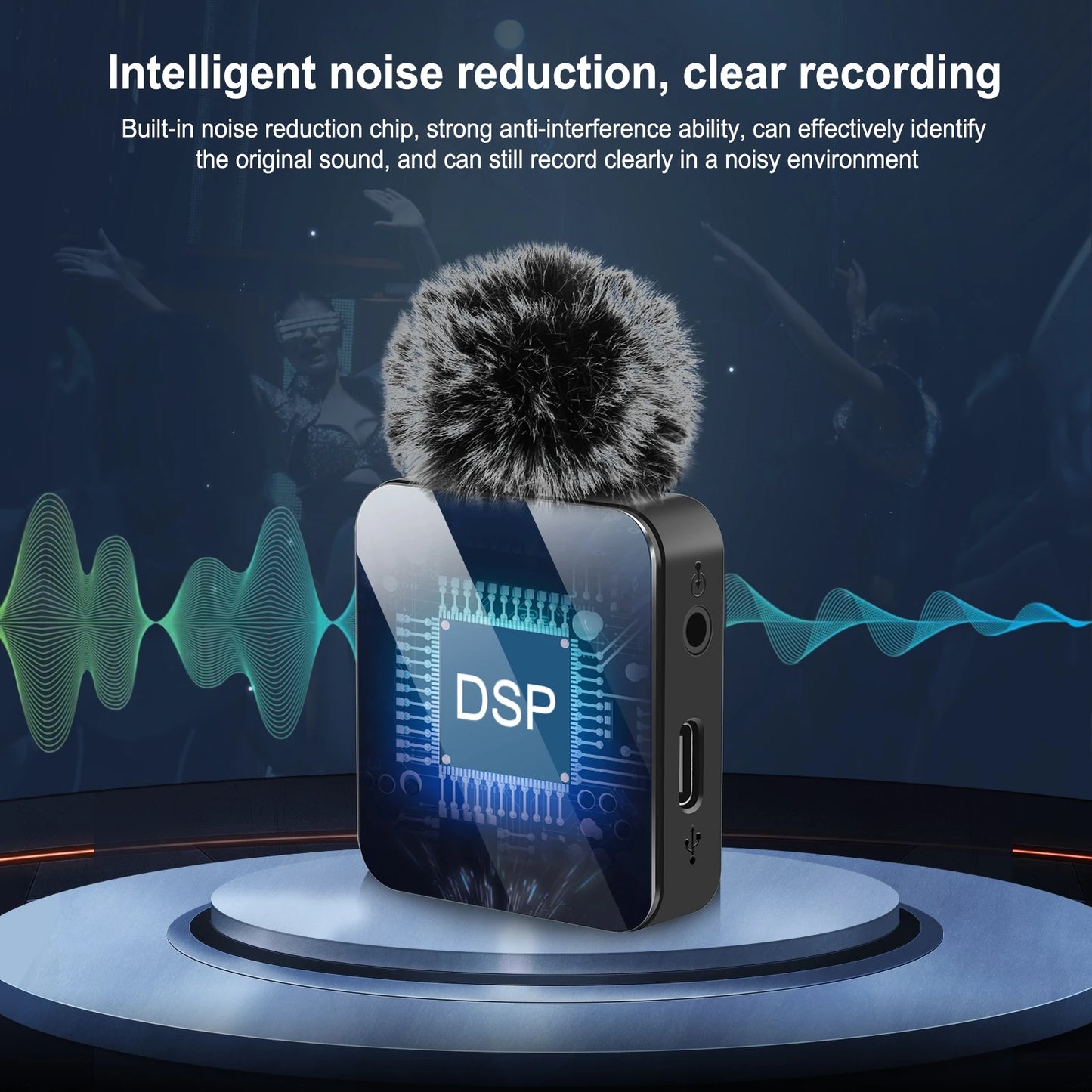 PULUZ Wireless Lavalier Mic โ Clip-On Microphone (iPhone/Android/DSLR Compatible)