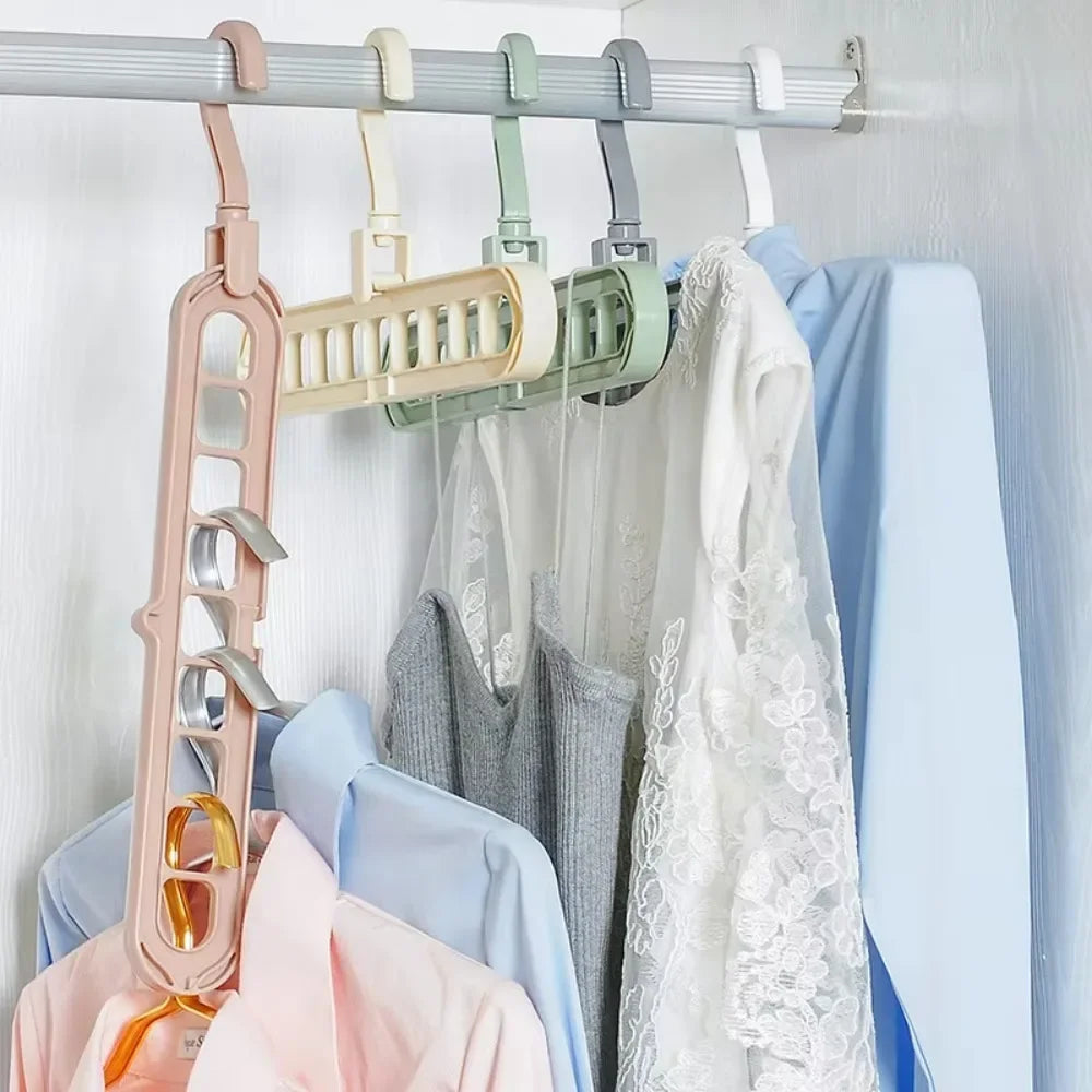 Slim Hang - 5pcs 9-hole wardrobe storage rack