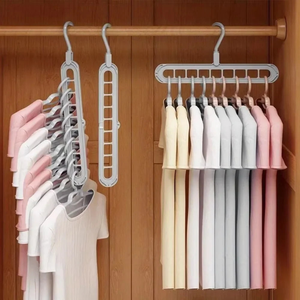 Slim Hang - 5pcs 9-hole wardrobe storage rack
