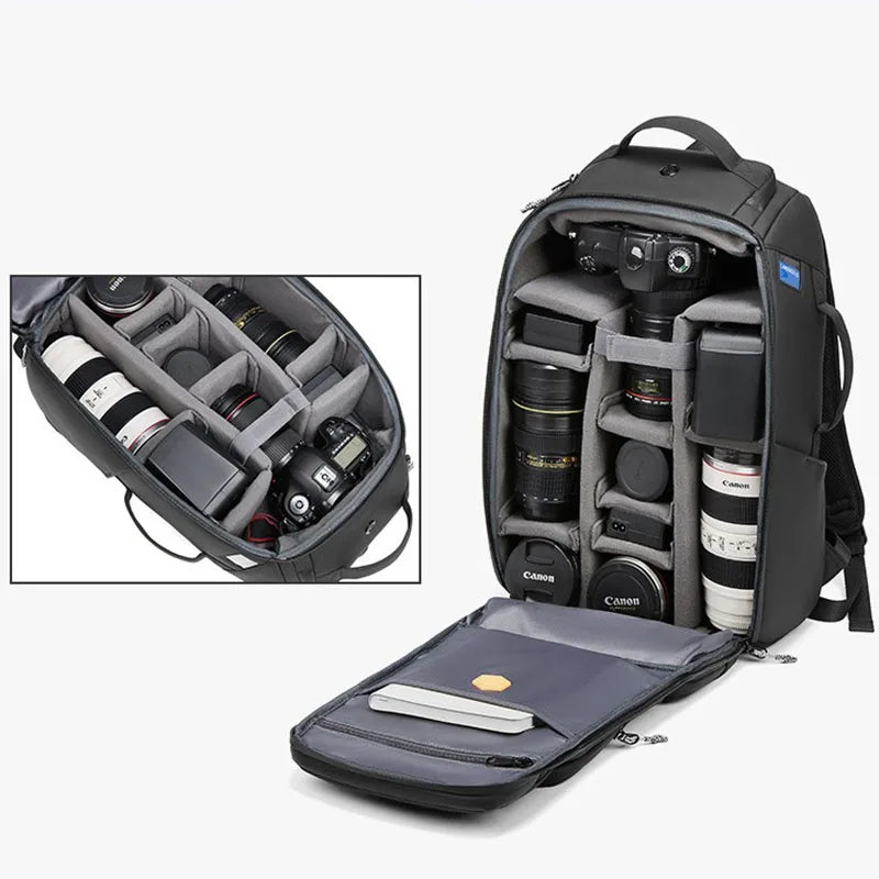 CaptureCore⢠Waterproof Photo Pack - Large Capacity Waterproof Camera Backpack for Photography