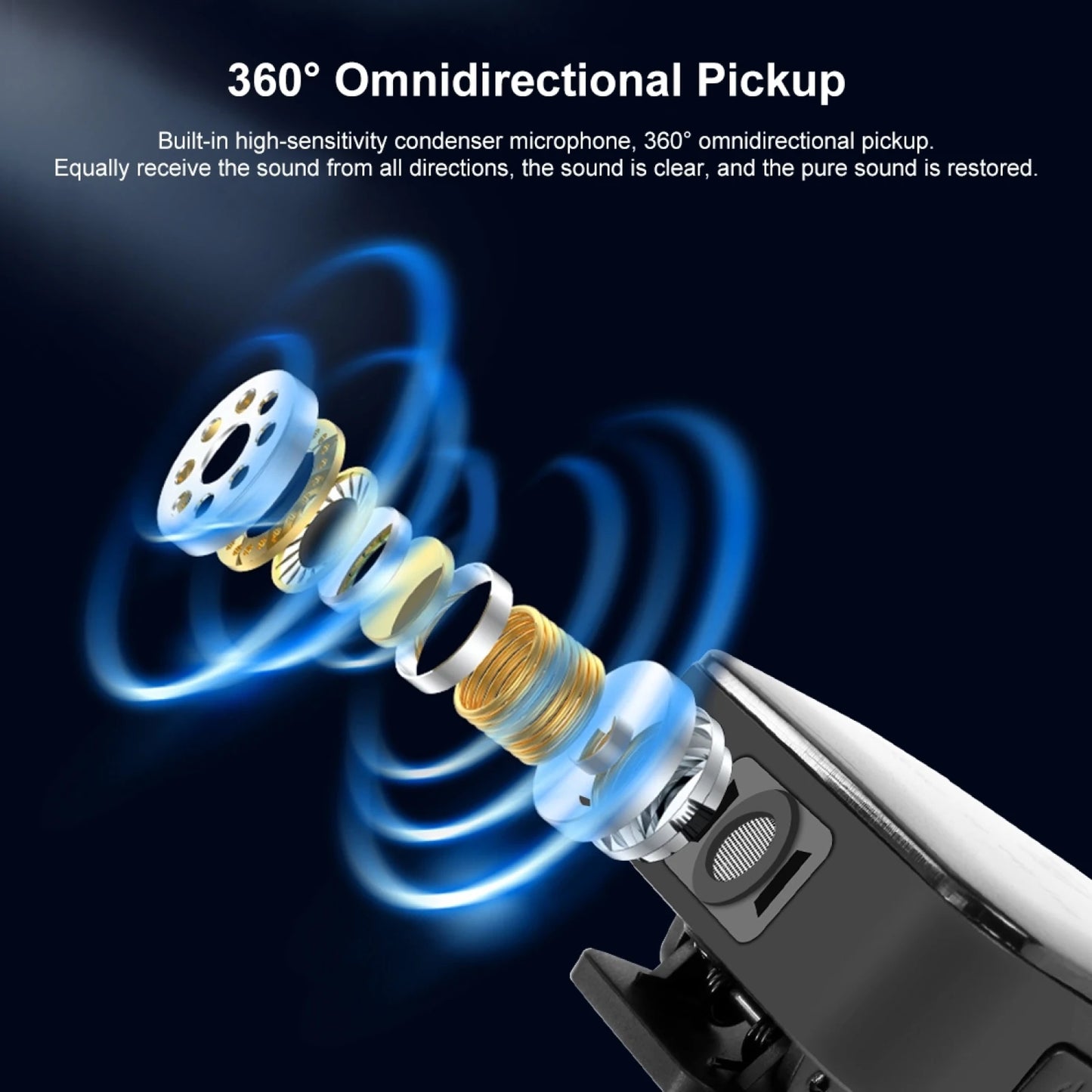 PULUZ Wireless Lavalier Mic โ Clip-On Microphone (iPhone/Android/DSLR Compatible)