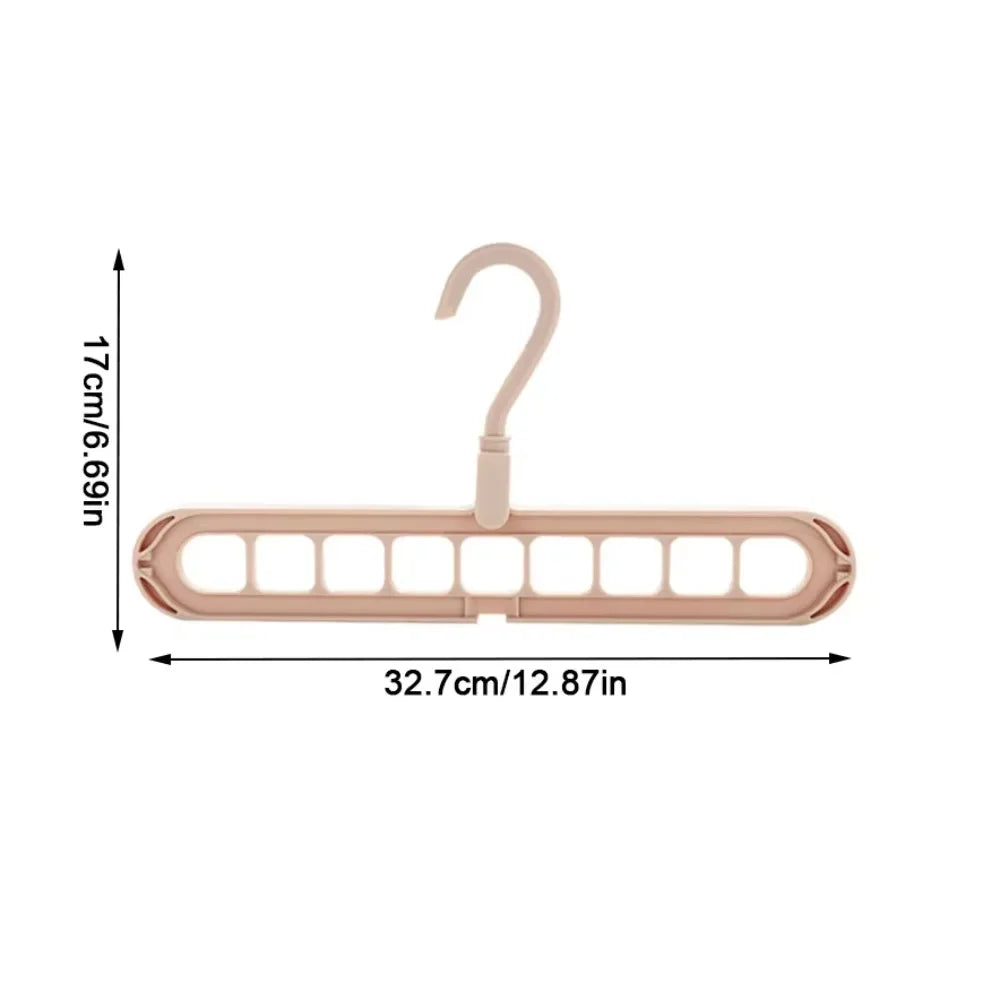 Slim Hang - 5pcs 9-hole wardrobe storage rack
