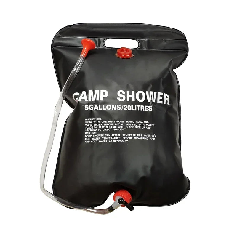 SunSoak™ 20L Solar Camp Shower – Portable Heated Outdoor Shower Bag for Travel, Hiking & Camping