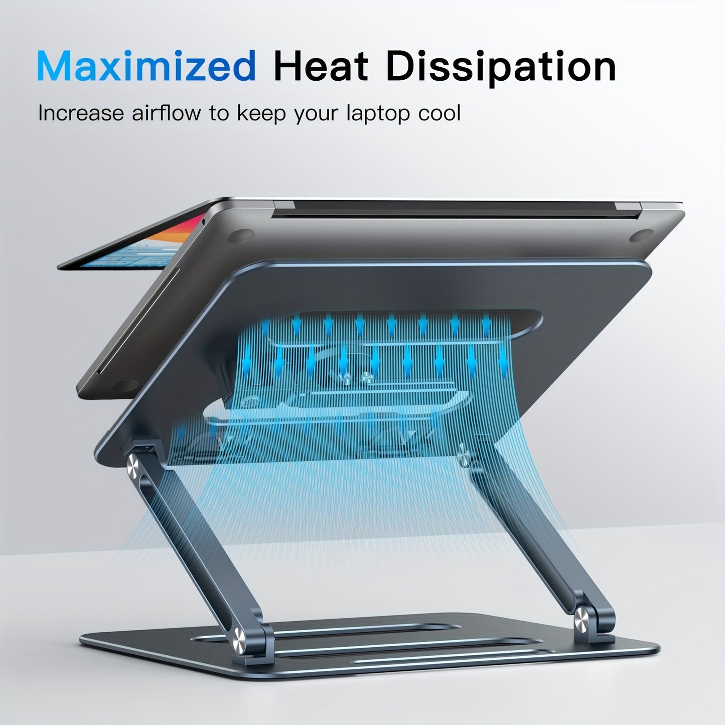 Ergonomic Laptop Stand With MagSafe Phone Mount