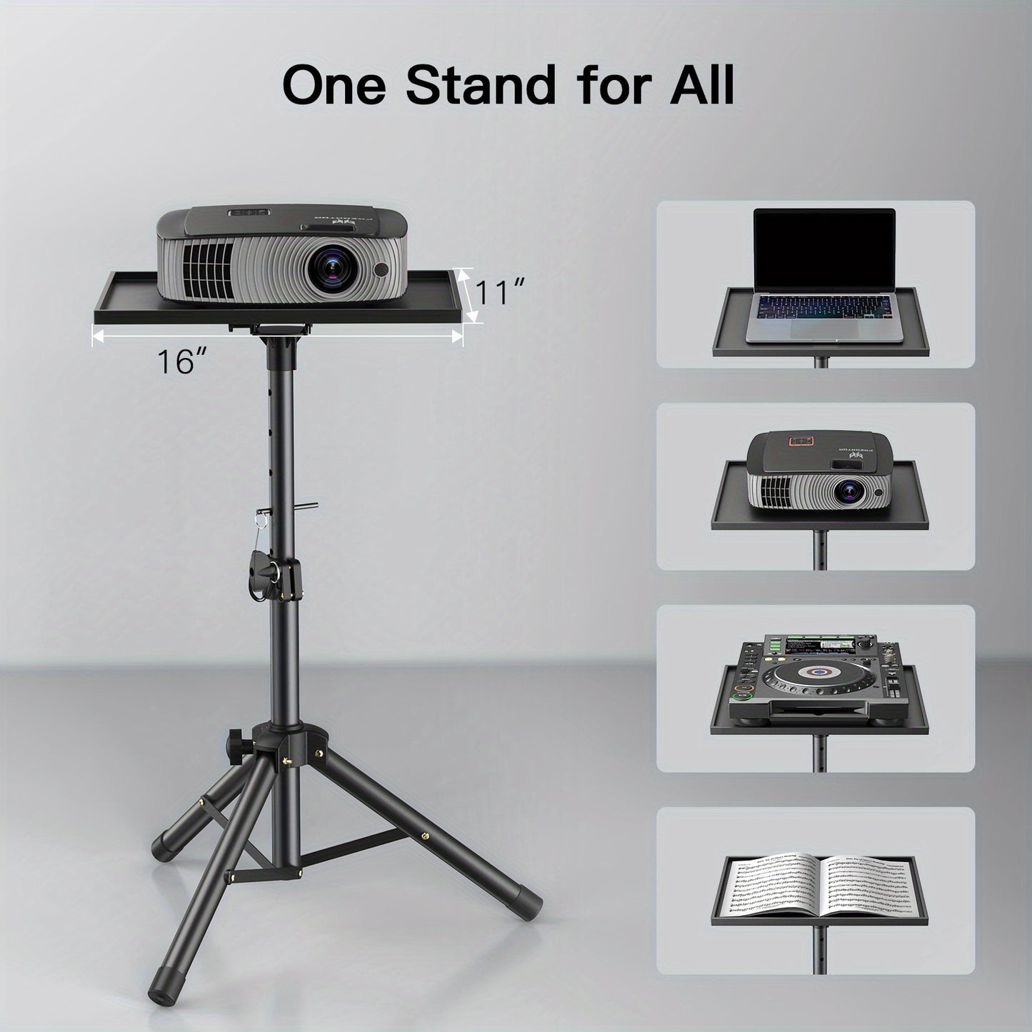MultiFlex Pro™ Adjustable Tripod Stand — Laptop, Projector & DJ Ready