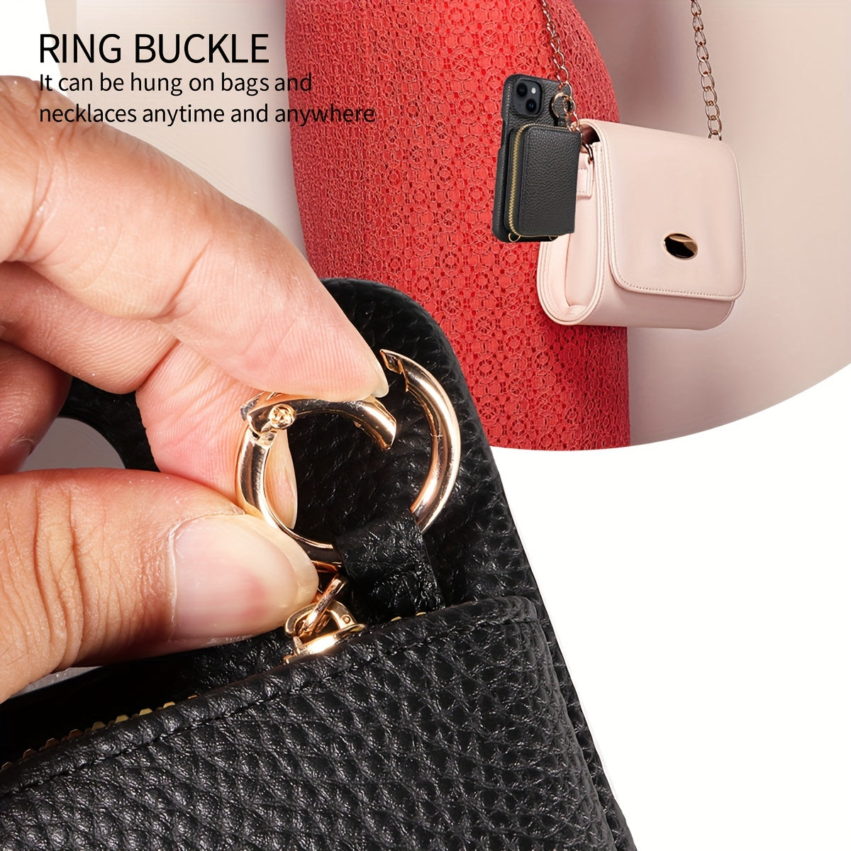 LuxeZip™ Leather Phone Case – Zipper Wallet, Card Holder & Lanyard Strap for iPhone (Anti-Drop, On-the-Go Chic)