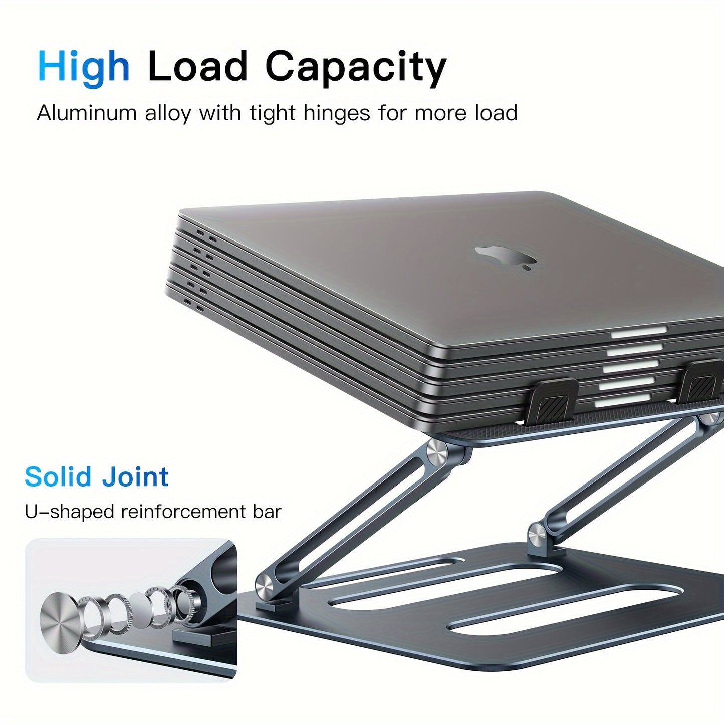 Ergonomic Laptop Stand With MagSafe Phone Mount