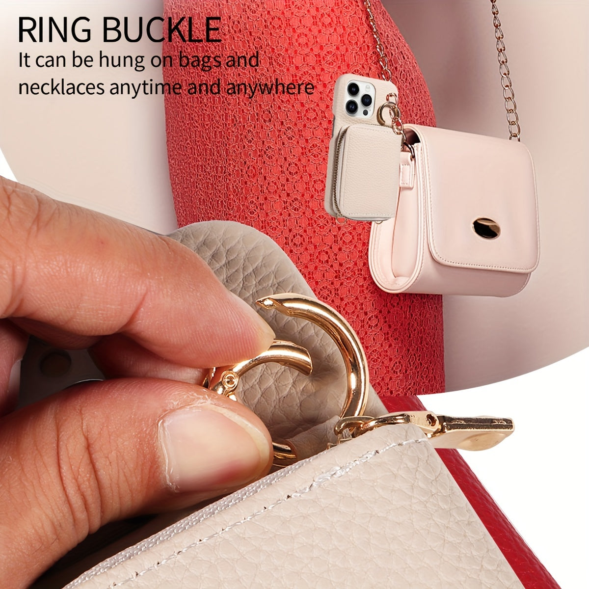 LuxeZip™ Leather Phone Case – Zipper Wallet, Card Holder & Lanyard Strap for iPhone (Anti-Drop, On-the-Go Chic)