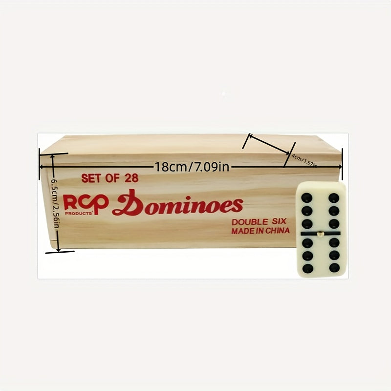 Dominoes Set - 28 Pieces With Wooden Case (2-4 Players)