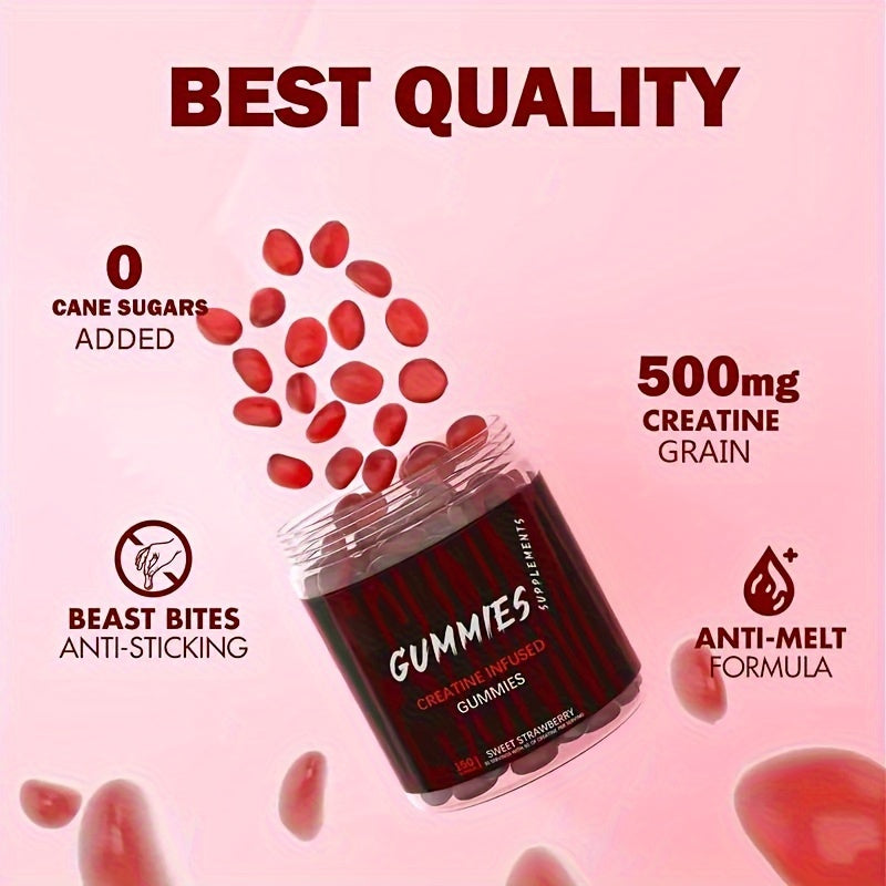 Creatine Power Gummies Supplements - Blueberry/Strawberry Flavour