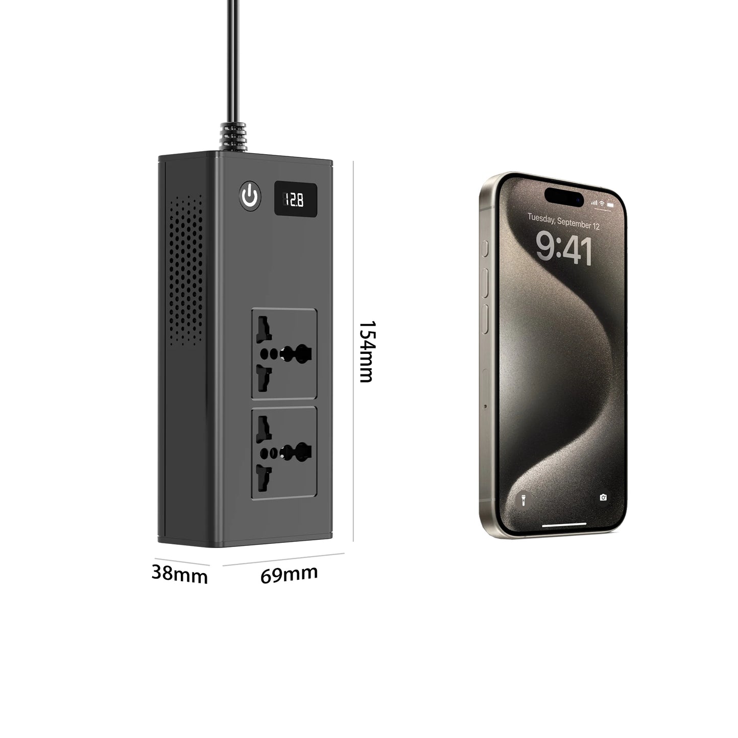 PowerPort Pro™ 12V to 110V/220V Converter