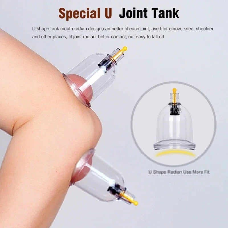 TheraCup Professional Cupping Therapy Set – Chinese Medicine Suction Cups for Massage & Pain Relief