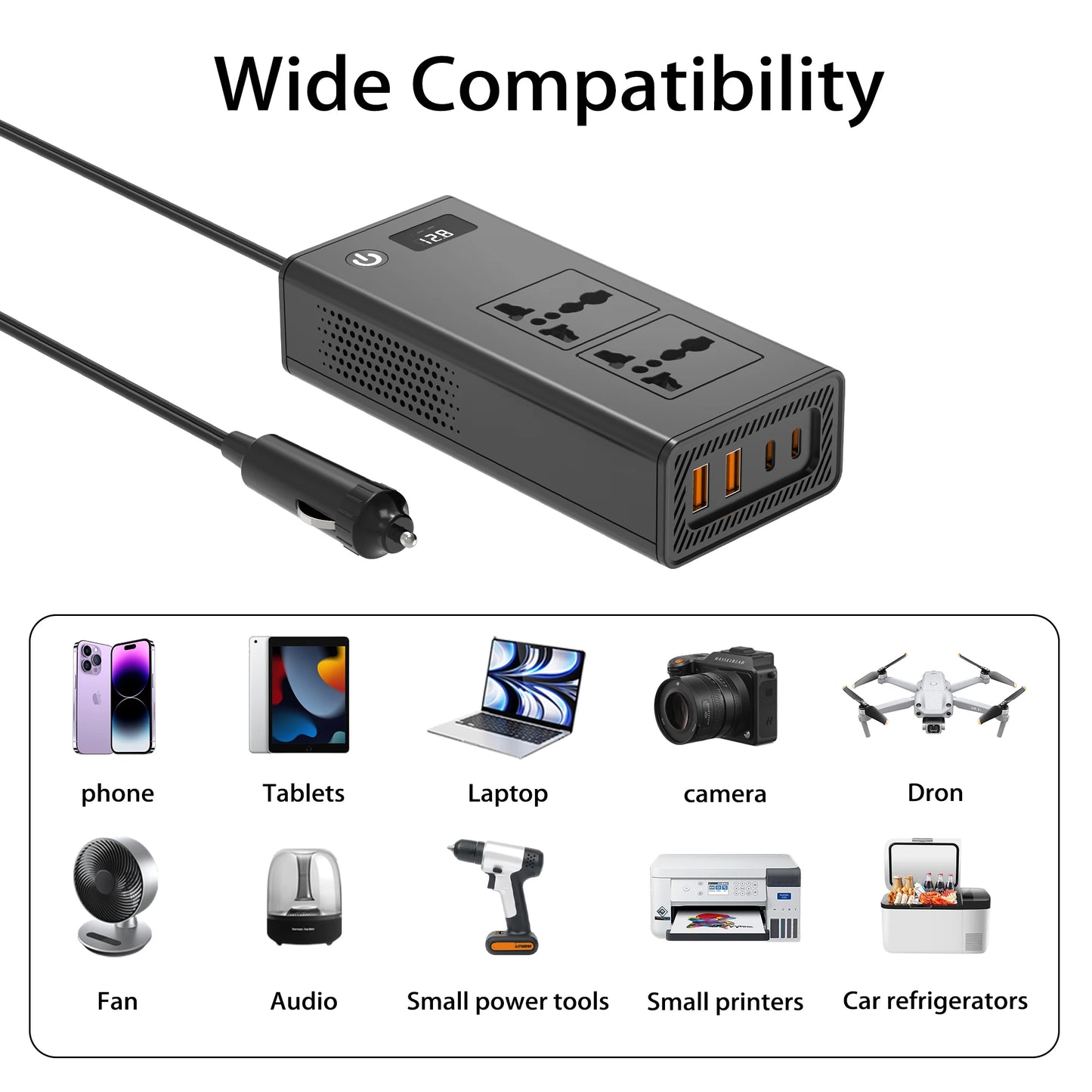 PowerPort Pro™ 12V to 110V/220V Converter