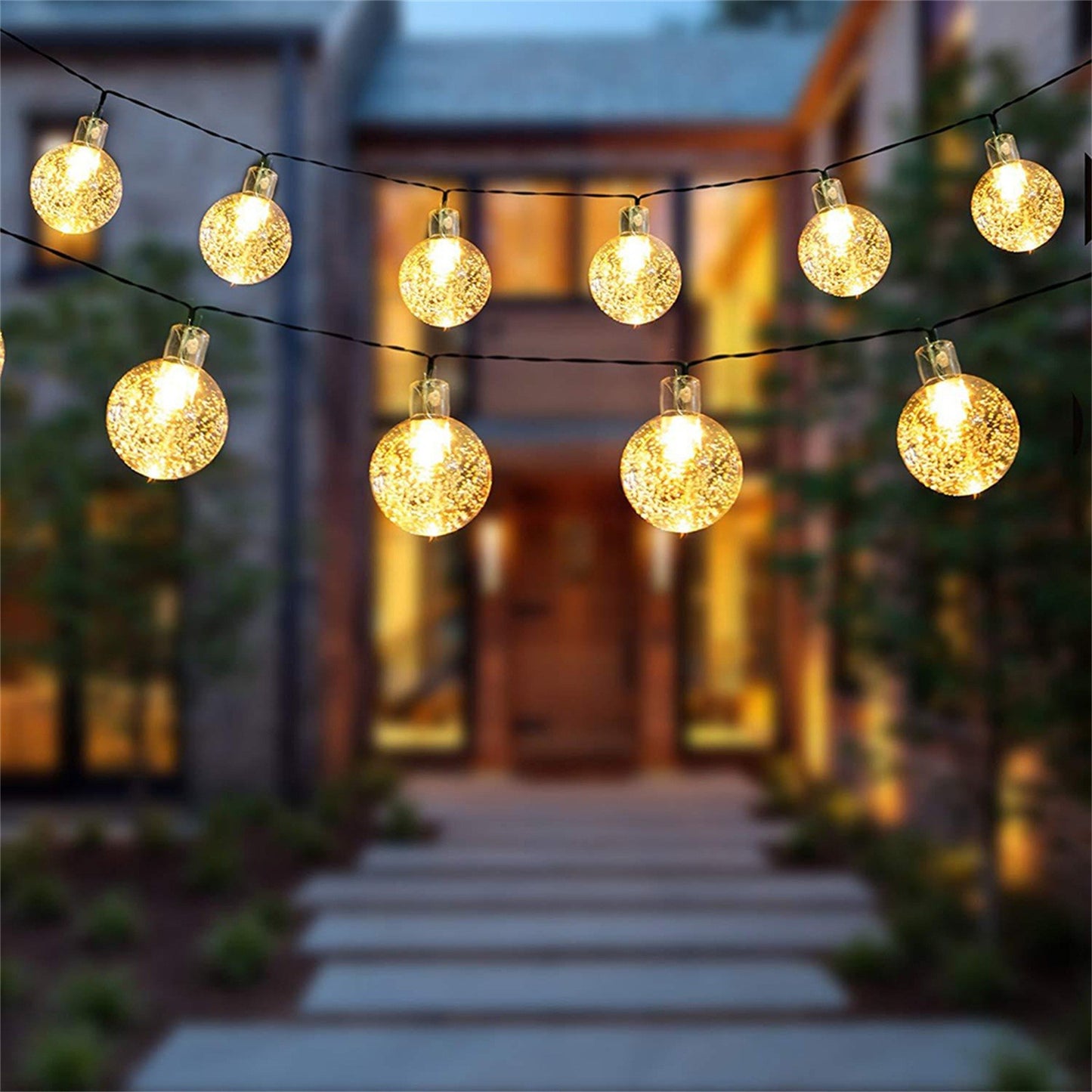 GlowDrop™ Solar Orb String Lights – Waterproof Bubble Ball Lights for Outdoor Patio, Garden & Holiday Parties