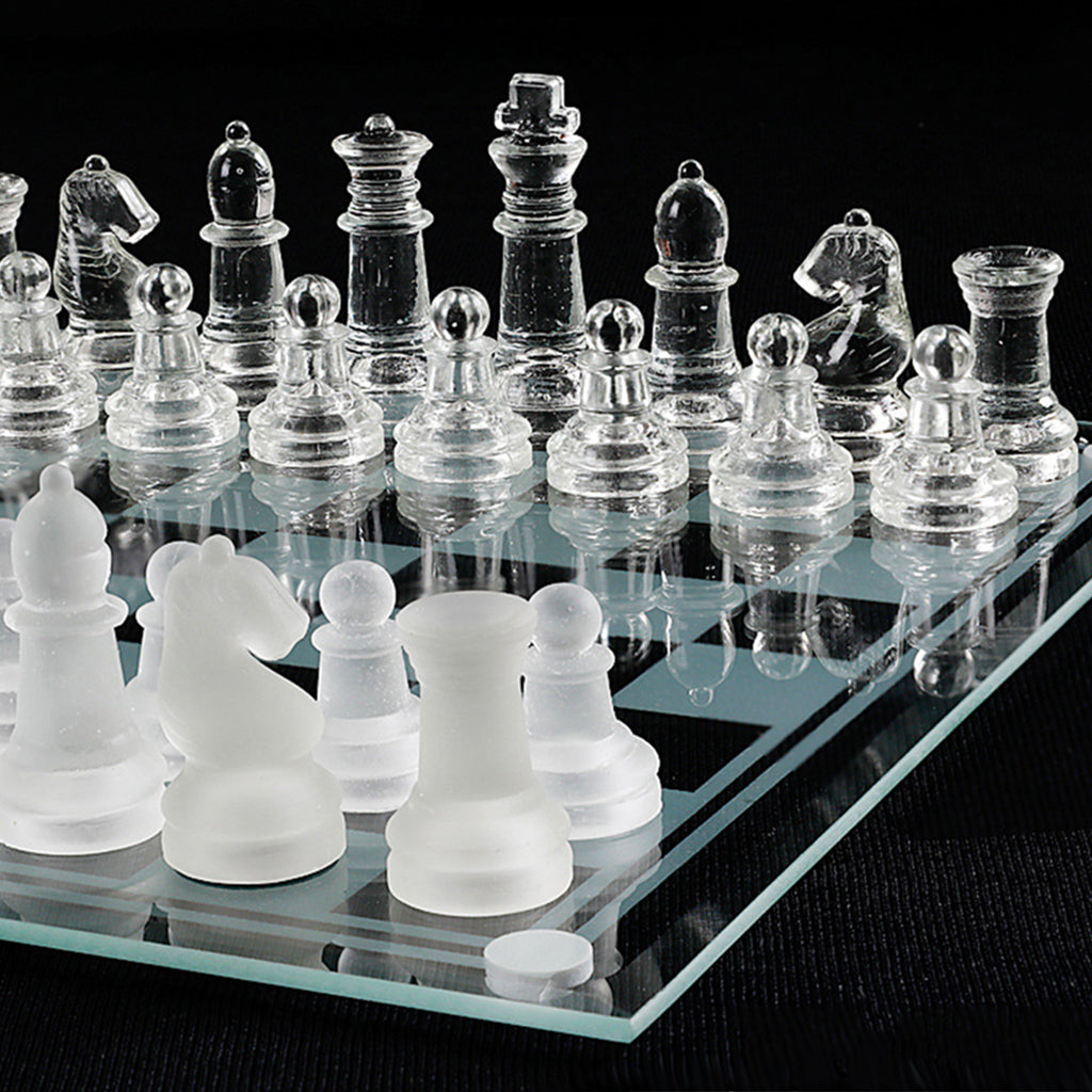 CrystalMind™ High Quality Elegant Glass Chess Game Set