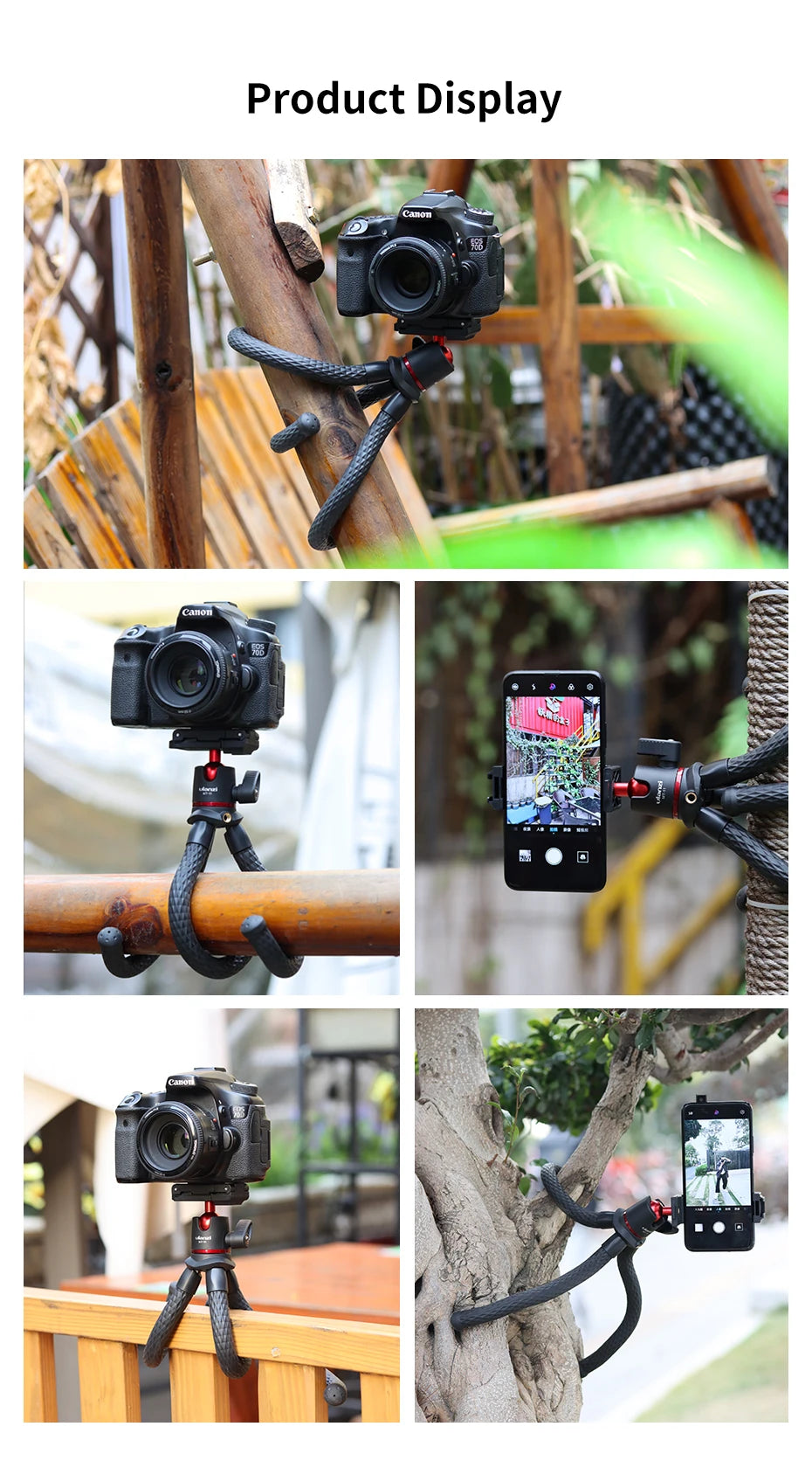 Flexible Octopus Tripod – Universal Camera & Smartphone Stand