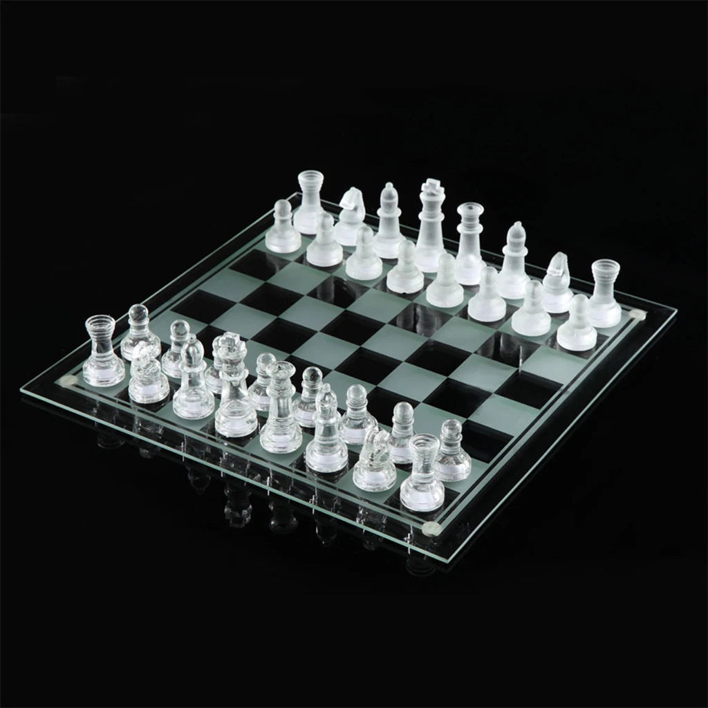 CrystalMind™ High Quality Elegant Glass Chess Game Set