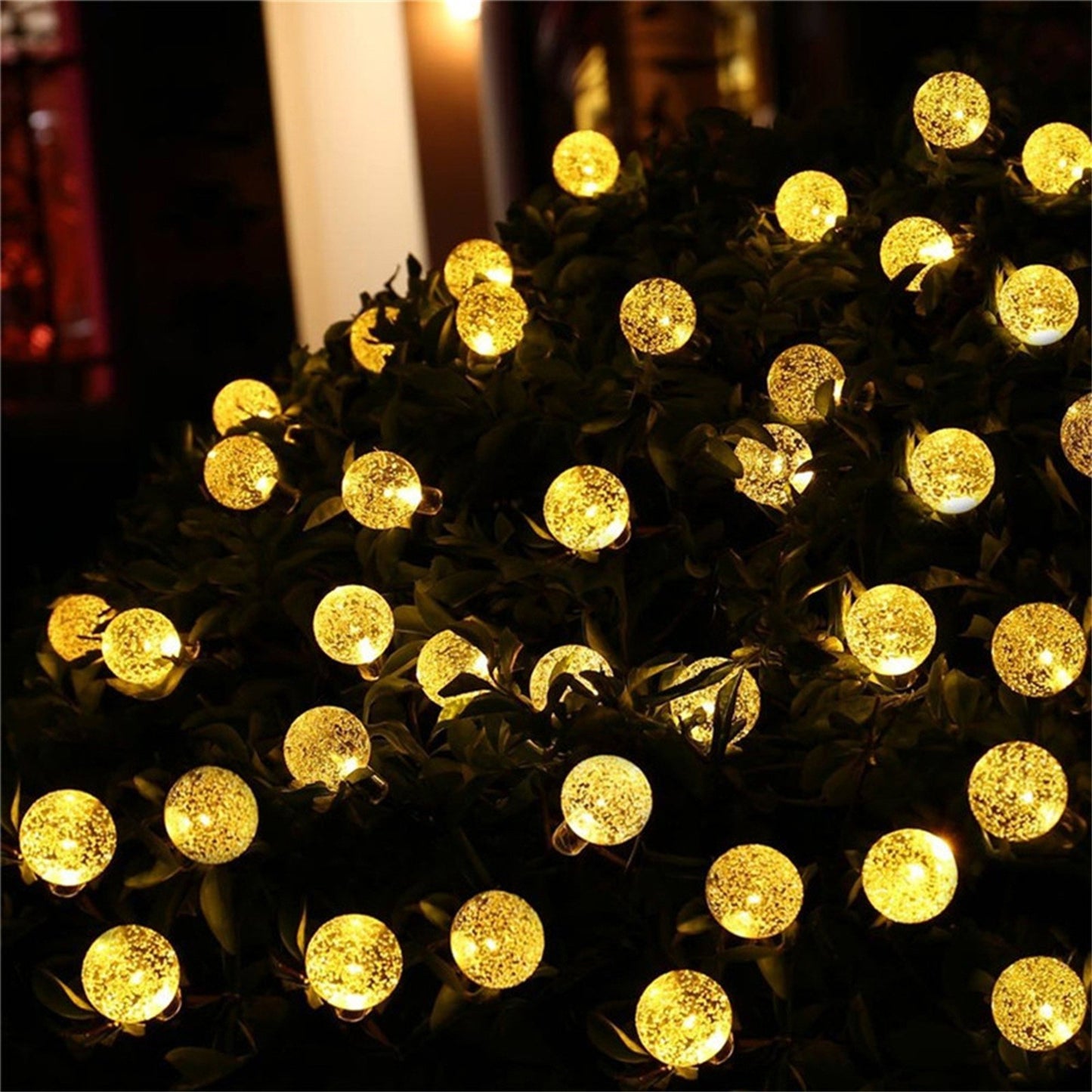 GlowDrop™ Solar Orb String Lights – Waterproof Bubble Ball Lights for Outdoor Patio, Garden & Holiday Parties