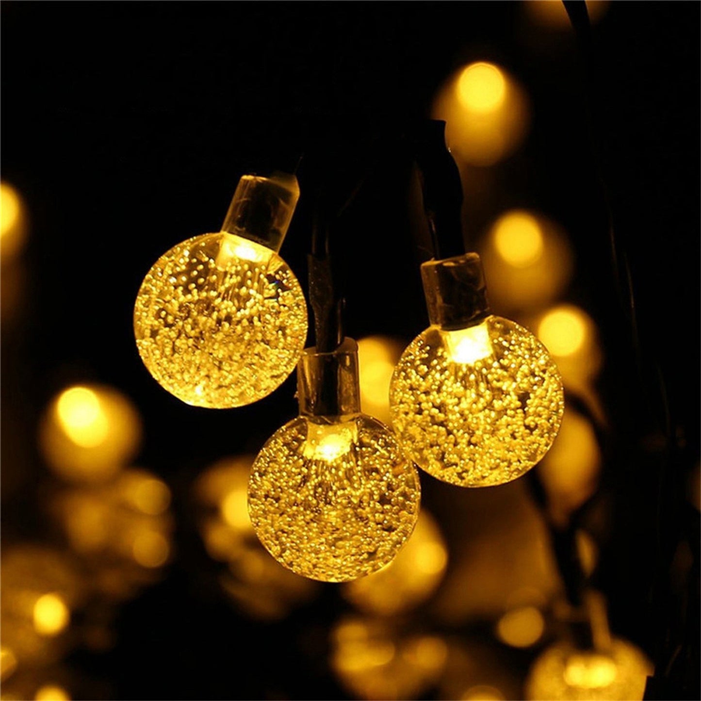 GlowDrop™ Solar Orb String Lights – Waterproof Bubble Ball Lights for Outdoor Patio, Garden & Holiday Parties