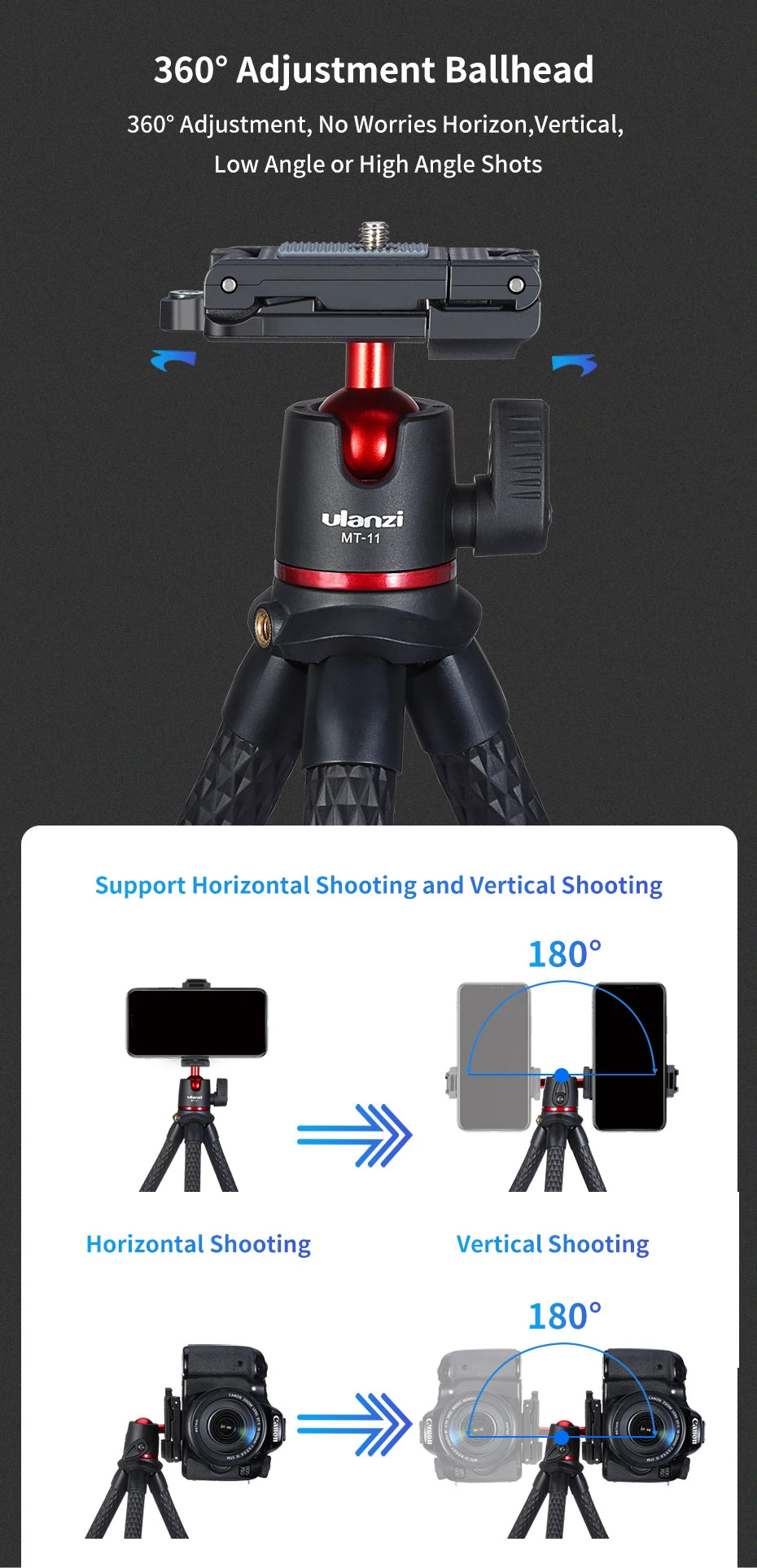 Flexible Octopus Tripod – Universal Camera & Smartphone Stand