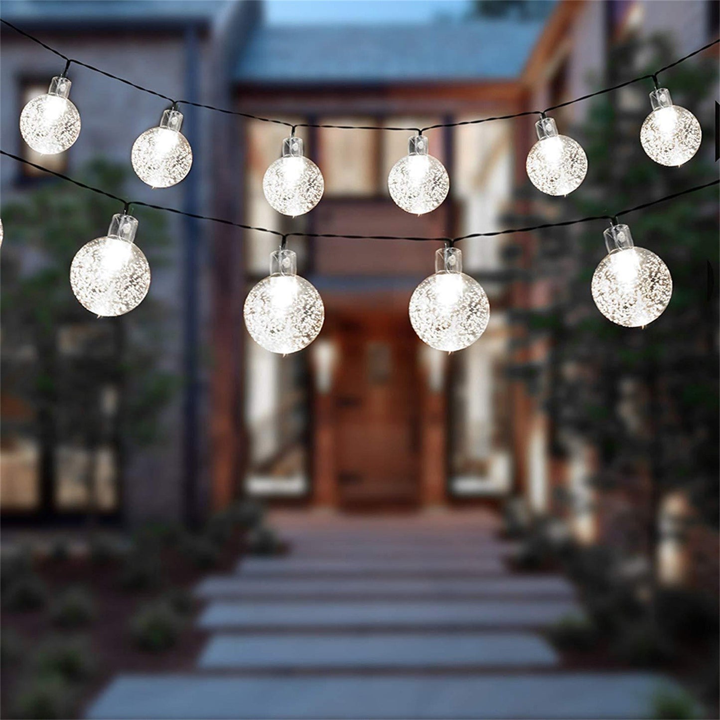 GlowDrop™ Solar Orb String Lights – Waterproof Bubble Ball Lights for Outdoor Patio, Garden & Holiday Parties