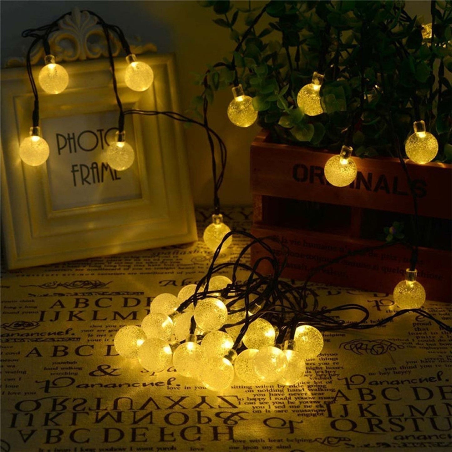 GlowDrop™ Solar Orb String Lights – Waterproof Bubble Ball Lights for Outdoor Patio, Garden & Holiday Parties
