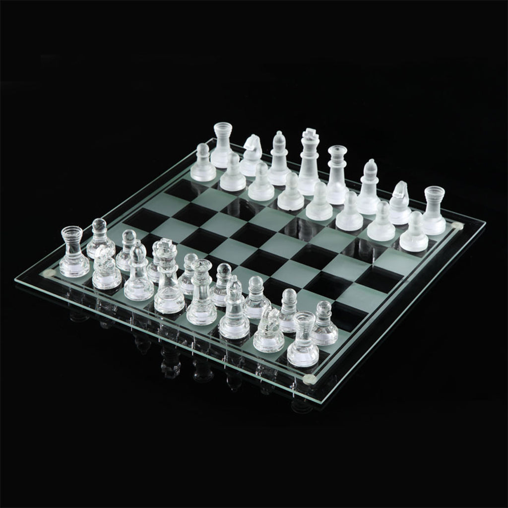 CrystalMind™ High Quality Elegant Glass Chess Game Set