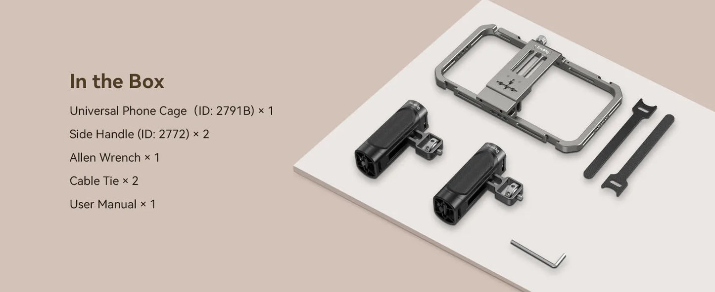 SmallRig Pro 2791B – Universal Smartphone Video Cage for iPhone 16 Pro Max & Mobile Filmmaking