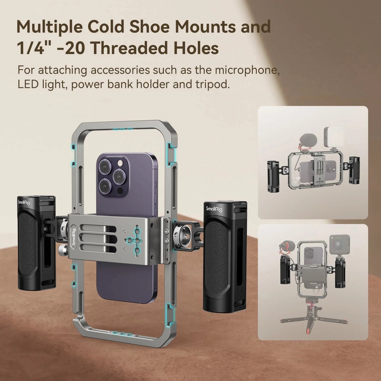 SmallRig Pro 2791B – Universal Smartphone Video Cage for iPhone 16 Pro Max & Mobile Filmmaking