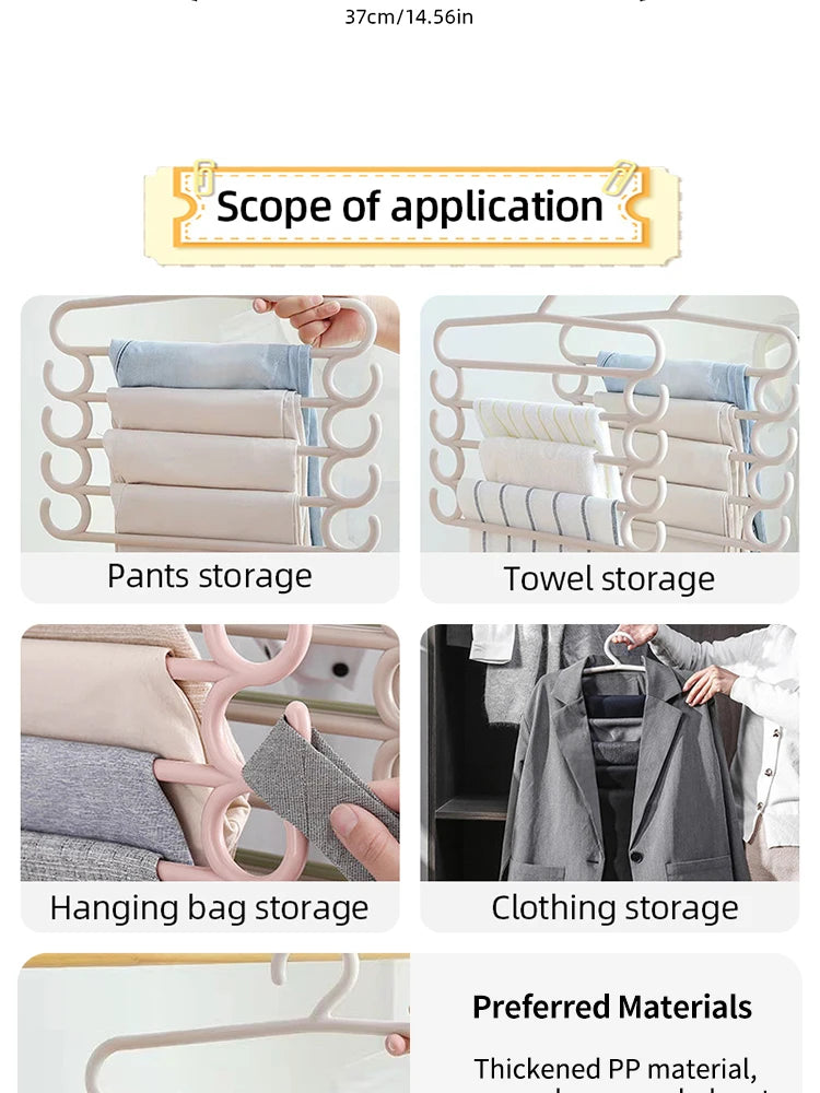 FoldLess™ Clothes Hanger Set - Multifunctional Household Space Saving - 5 Layers