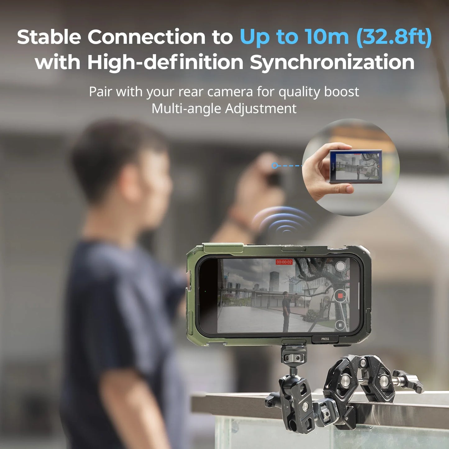 CinePulse SmallRig 4850 - Wireless Video Monitor & Remote Control for iPhones & Blackmagic