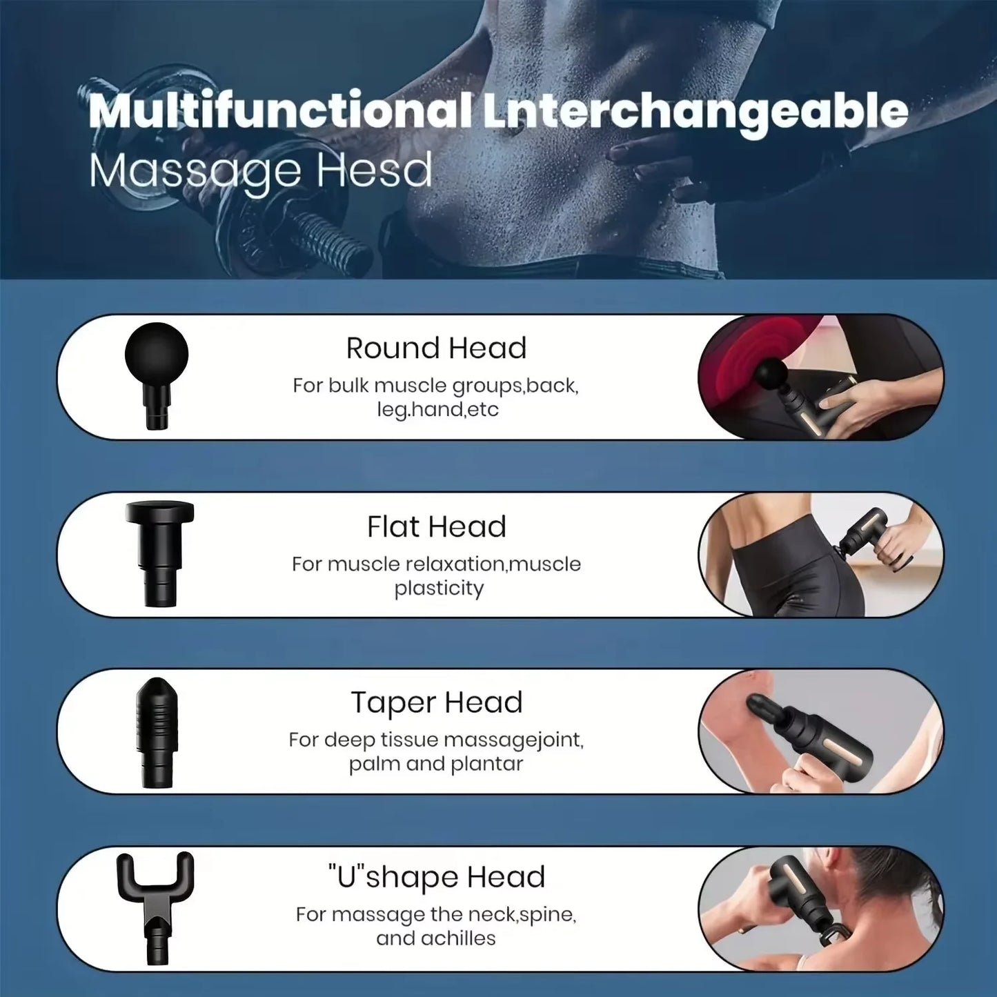 MiniPro Deep Tissue Massage Gun – Portable Handheld Therapy Gun for Muscle Relief & Fascia Recovery