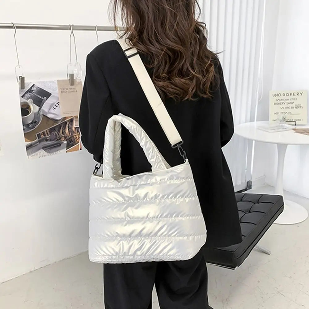 CloudTote™: Lightweight Down Cotton Shoulder & Crossbody Handbag