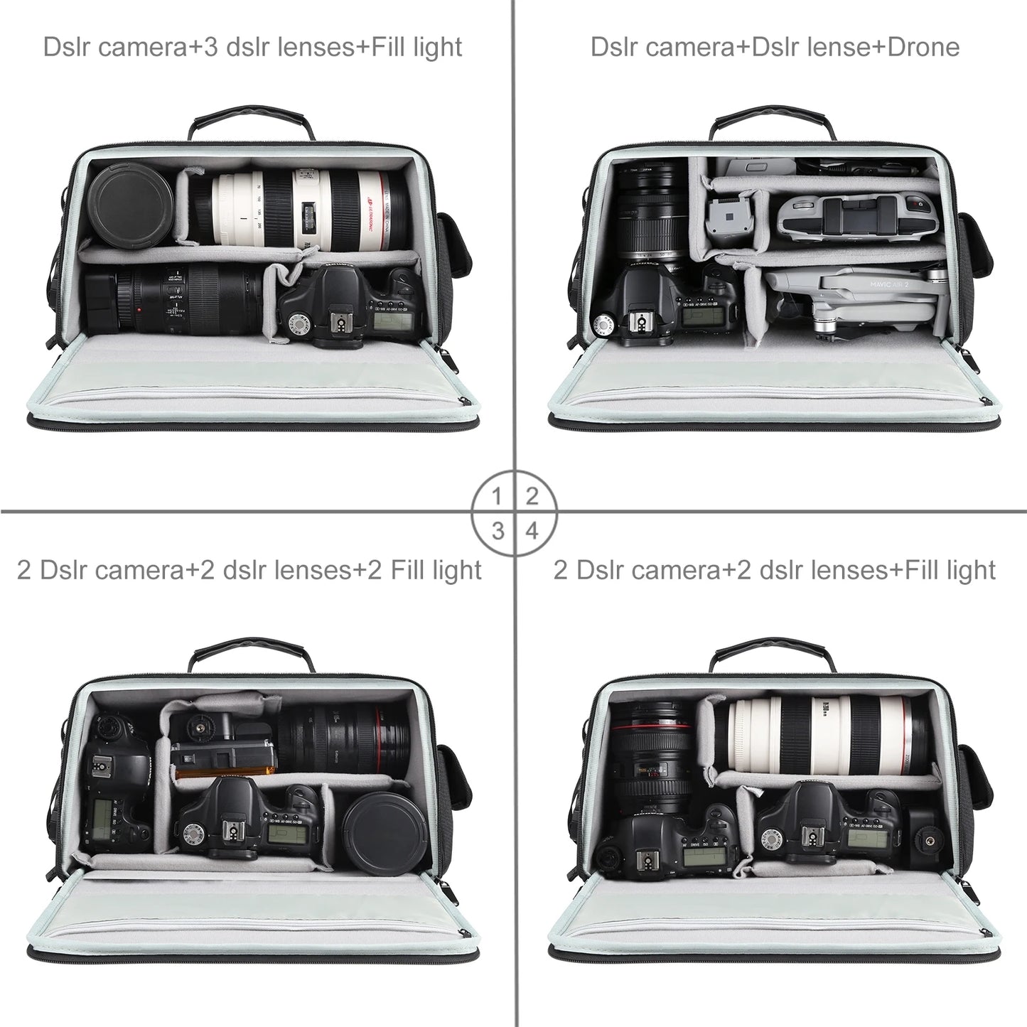 PULUZ™ SnapSling Portable Camera Bag - Crossbody Shoulder Digital Storage Lens Bag