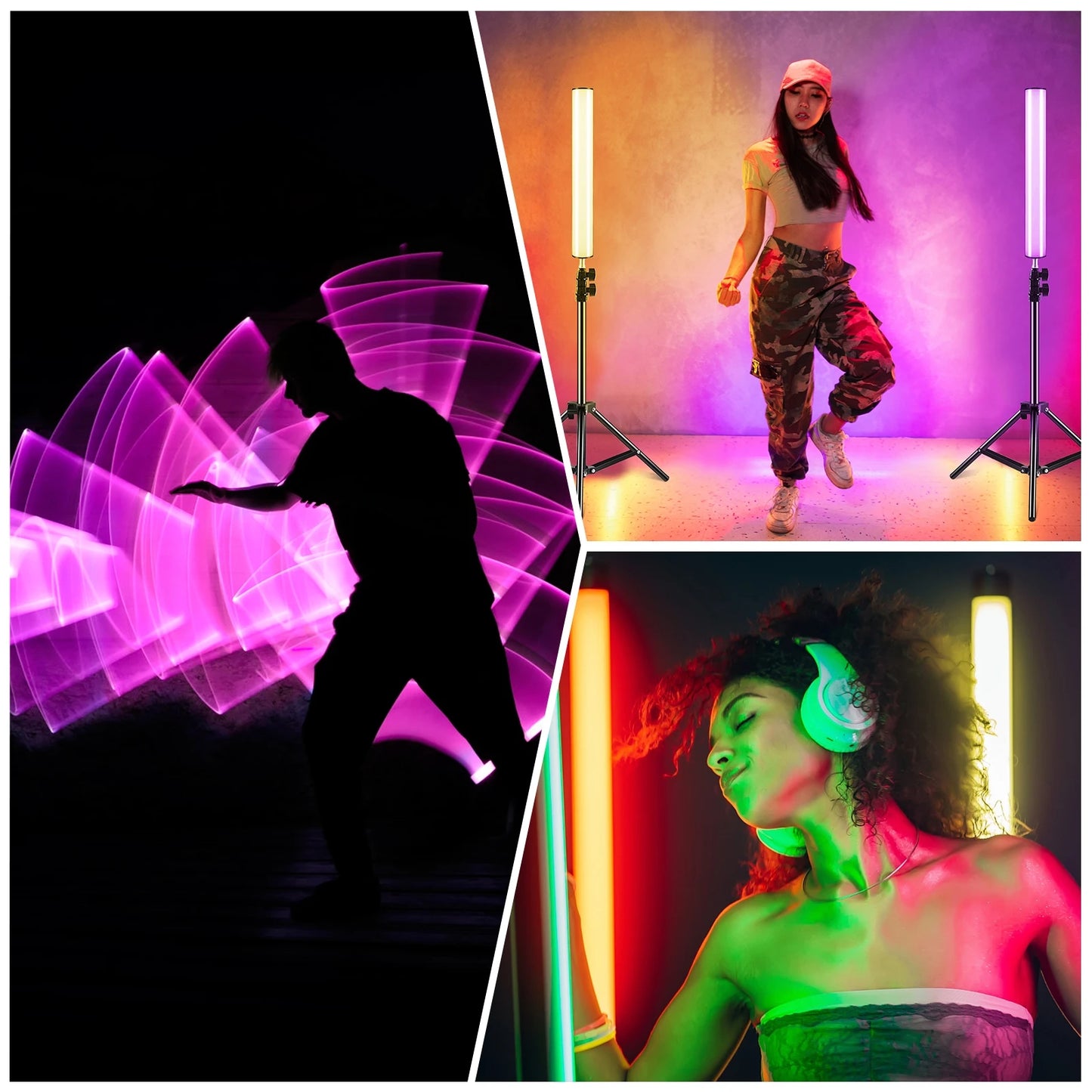 PULUZ RGB Light Wand – 30cm Magnetic LED Handheld Fill Light for Photo, Video & Content Creation