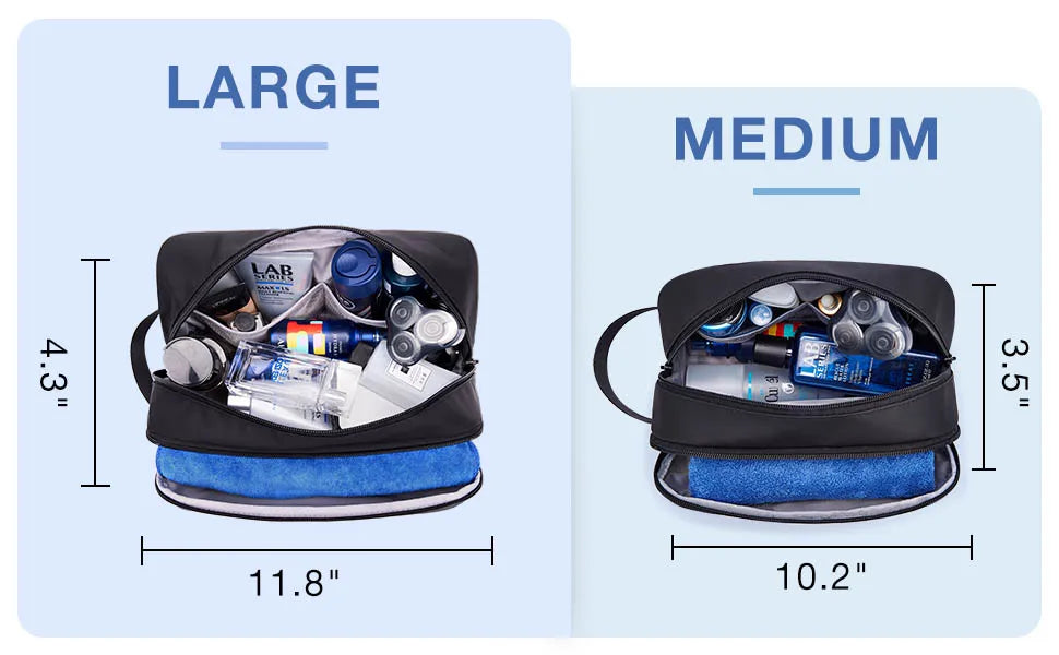 BAGSMART™ MetroDopp – Waterproof Travel Toiletry Organizer for Men