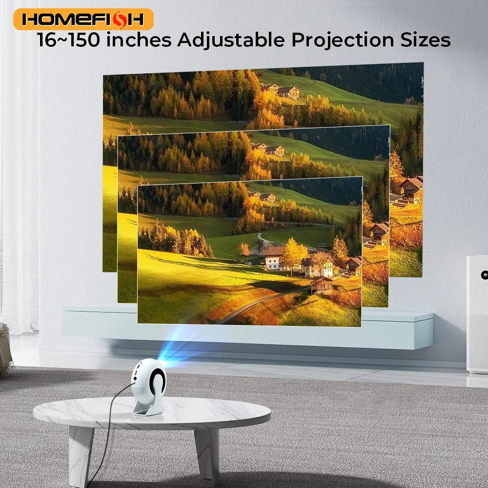 2025 Mini Android 4K Projector – 360° Rotating, WiFi 5G, BT 5.0