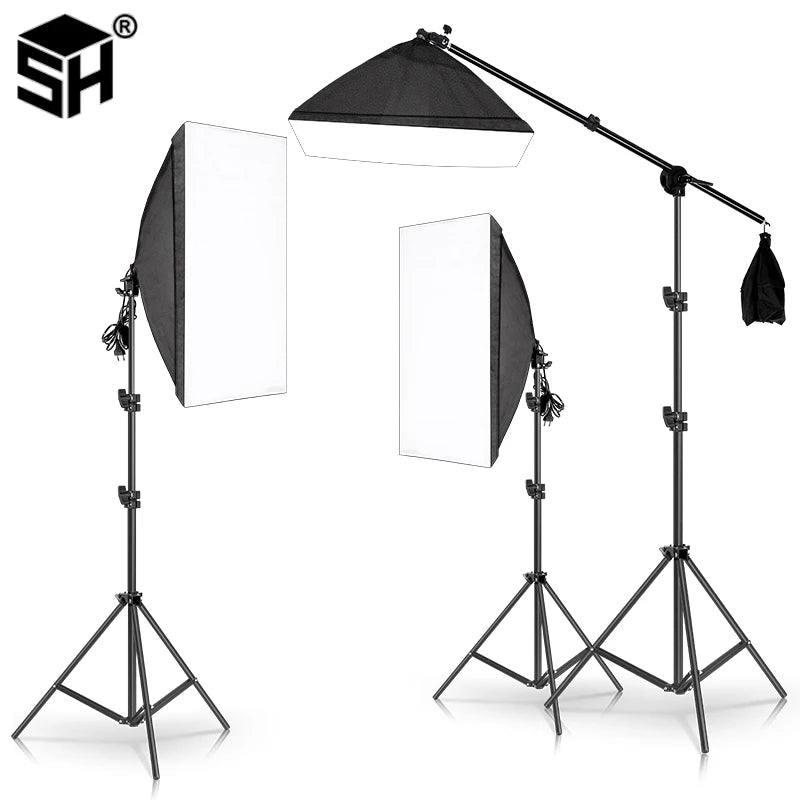 BrightBloom™ - Tri-Color Softbox Studio Lights 20w/30w/40w