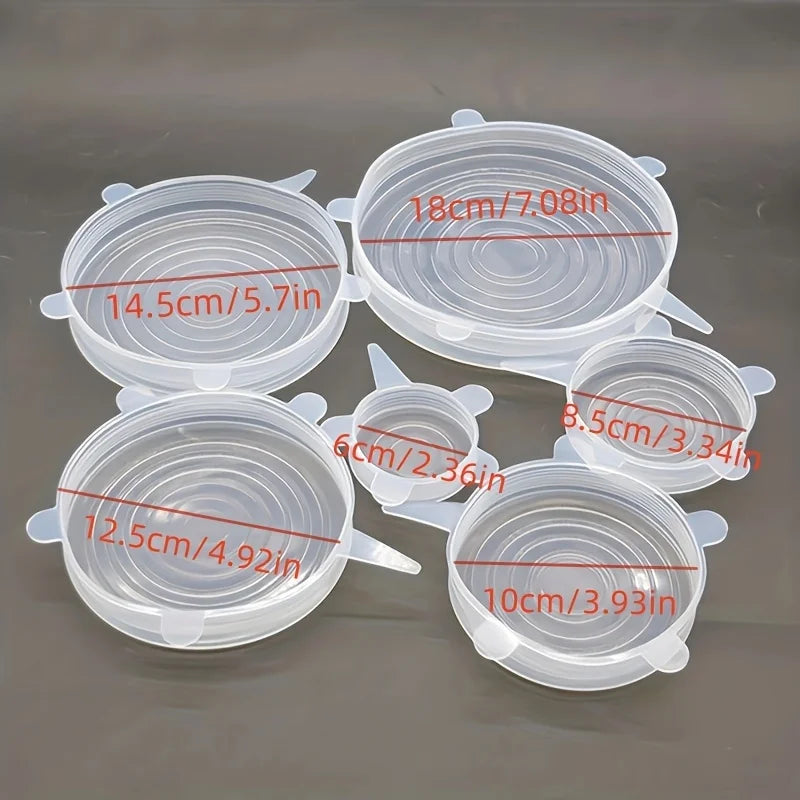 Multi-Size Reusable Silicone Stretch Lids – Keep Food Fresh Longer