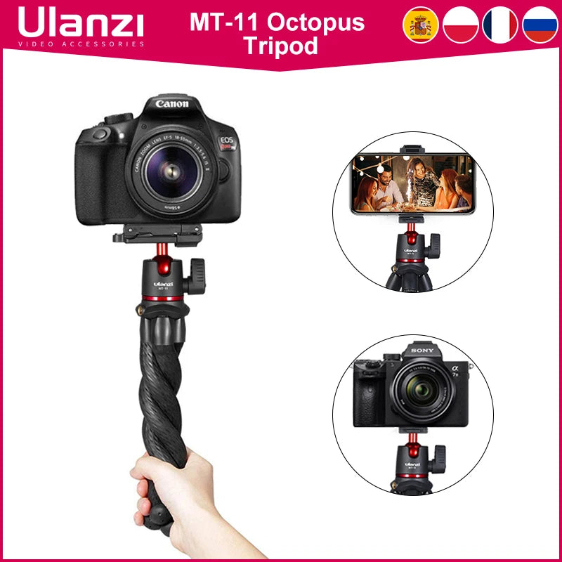 Flexible Octopus Tripod – Universal Camera & Smartphone Stand